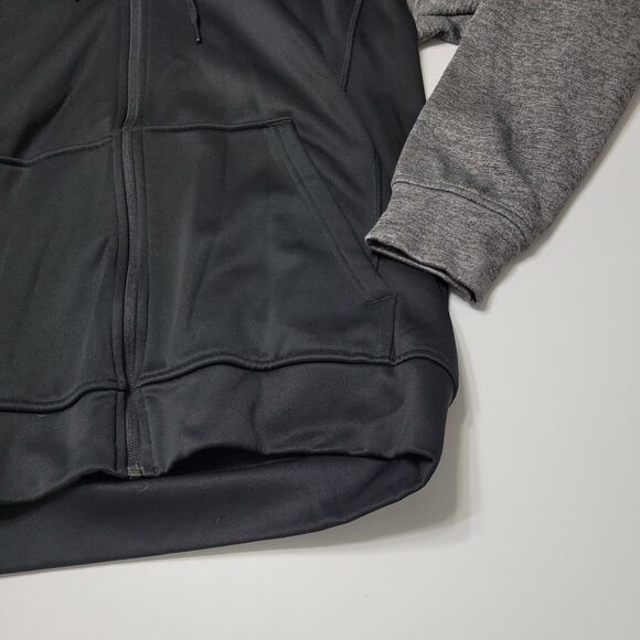 Adidas Sweater Women Medium Jacket Black Grey Climant Warm ColorBlock Sweatshirt - Picture 3 of 12